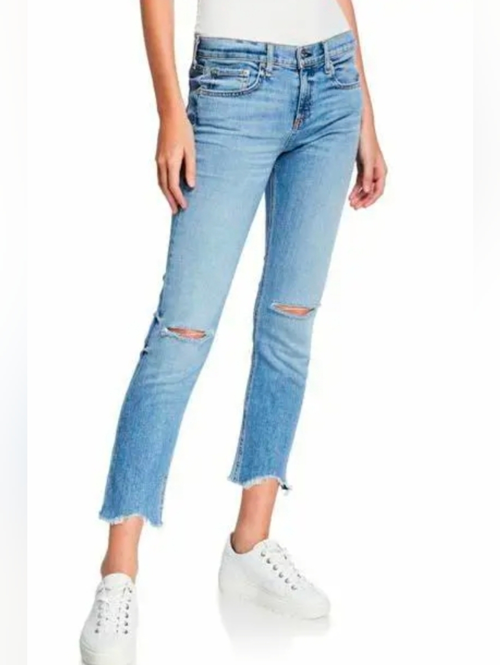 ❤️ RAG & BONE DRE CAPRI SLIM CROPPED JEANS, DISTRESSED, 4 (27) - Picture 2 of 11